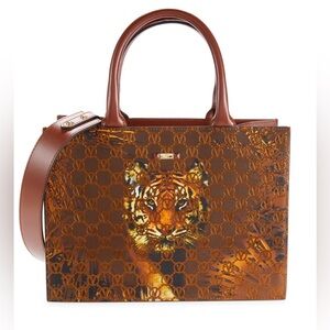 NWT VALENTINO BY MARIO VALENTINO Meline Tiger Print Leather Tote